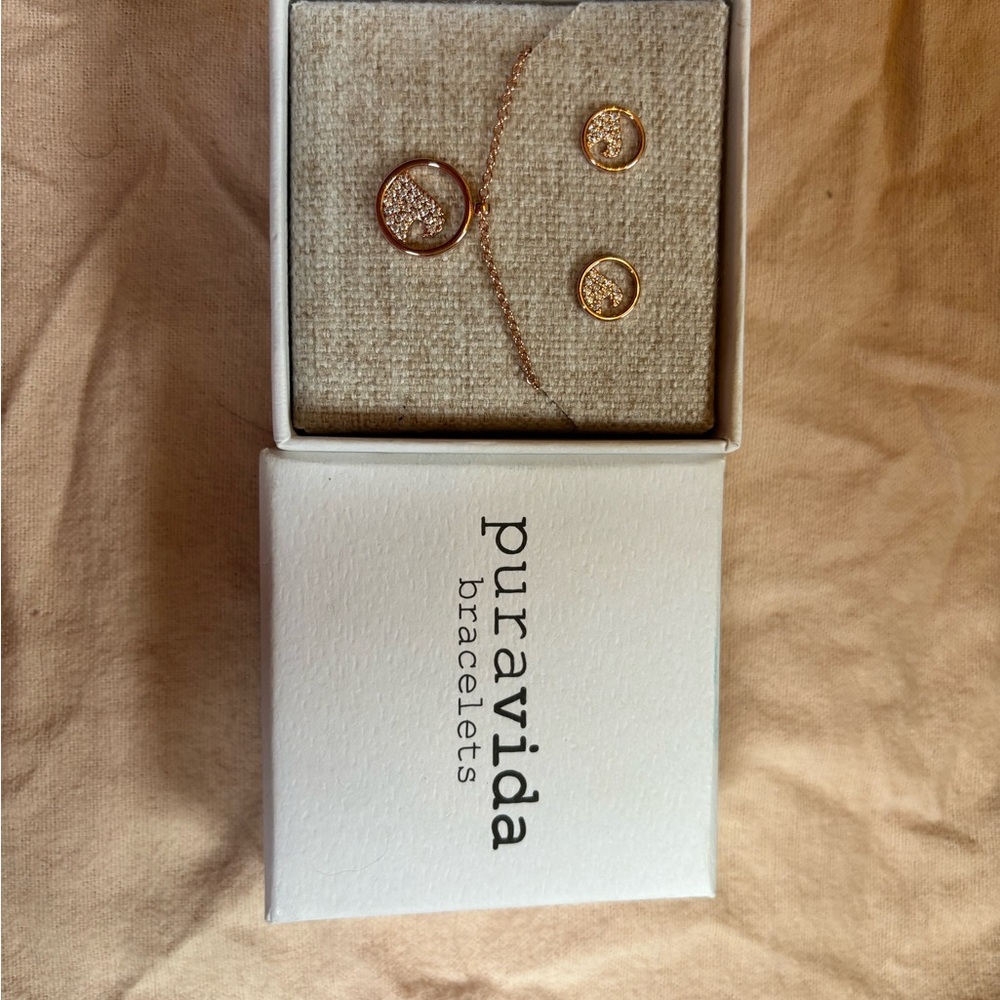 Pura Vida Rose Gold Jewelry Set